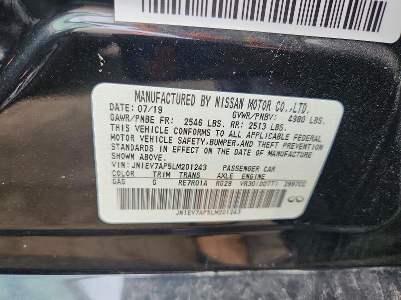 Продажа на аукционе авто 2020 Infiniti Q50, vin: JN1EV7AP5LM201243, номер лота: 65851466