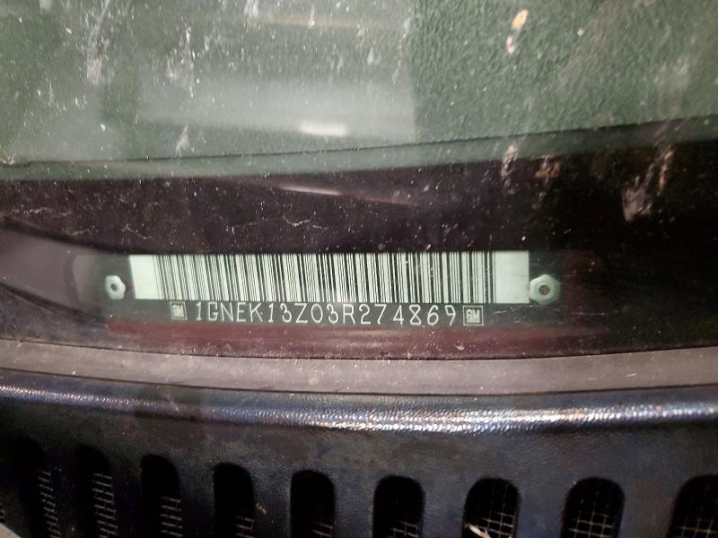 65353546 :رقم المزاد ، 1GNEK13Z03R274869 vin ، 2003 Chevrolet Tahoe مزاد بيع
