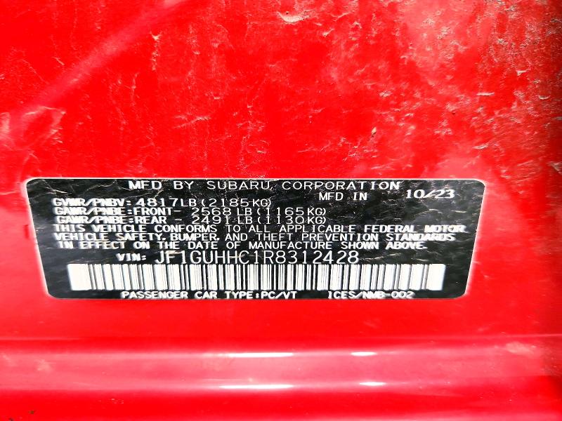 Продажа на аукционе авто 2024 Subaru Impreza, vin: JF1GUHHC1R8312428, номер лота: 65903016