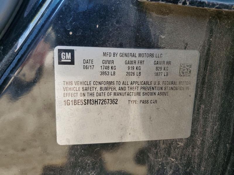 Продажа на аукционе авто 2017 Chevrolet Cruze, vin: 1G1BE5SM3H7267362, номер лота: 63678726
