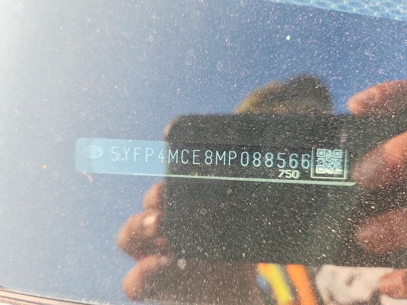2021 Toyota Corolla მანქანა იყიდება აუქციონზე, vin: 5YFP4MCE8MP088566, აუქციონის ნომერი: 65022626