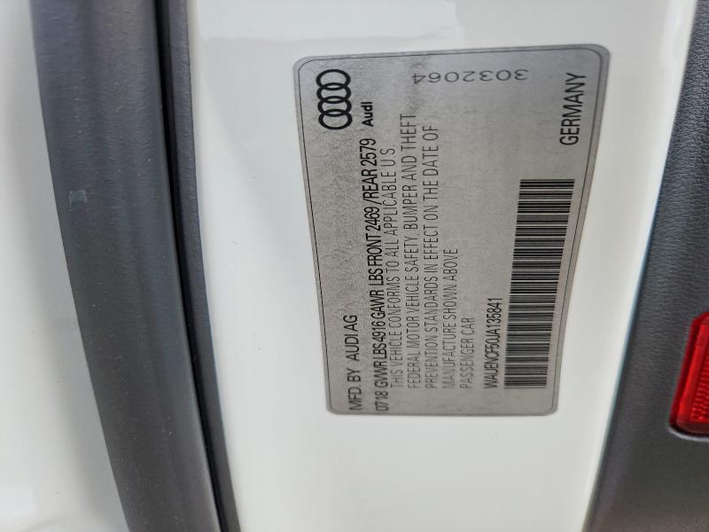 61524886 :رقم المزاد ، WAUENCF50JA135841 vin ، 2018 Audi A5 مزاد بيع