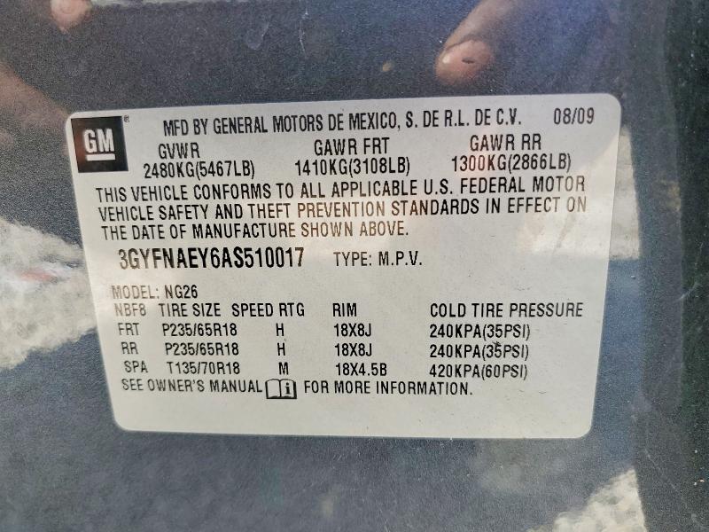 Aukcja sprzedaży 2010 Cadillac Srx, vin: 3GYFNAEY6AS510017, numer aukcji: 66189876
