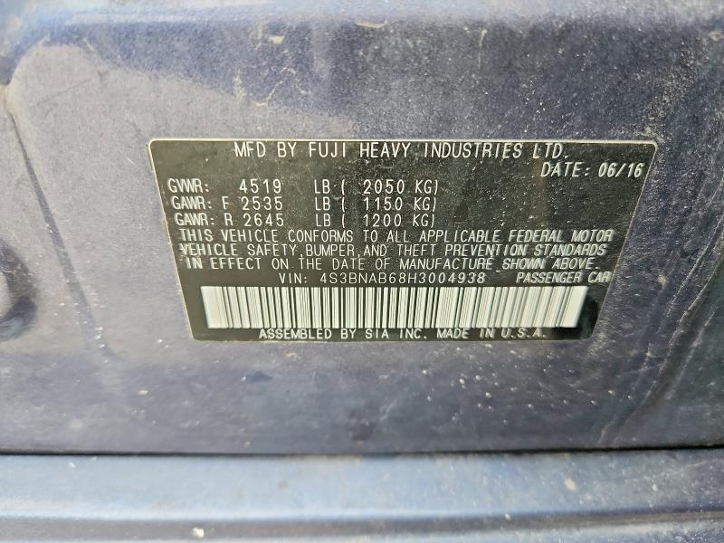 Aukcja sprzedaży 2017 Subaru Legacy, vin: 4S3BNAB68H3004938, numer aukcji: 66422646