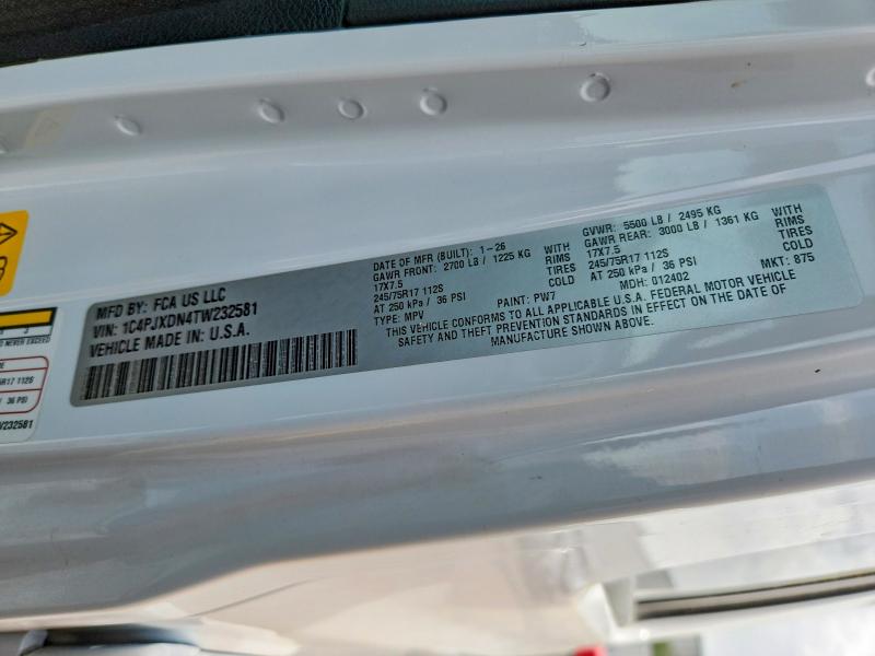 Продаж на аукціоні авто 2026 Jeep Wrangler, vin: 1C4PJXDN4TW232581, номер лоту: 66522886