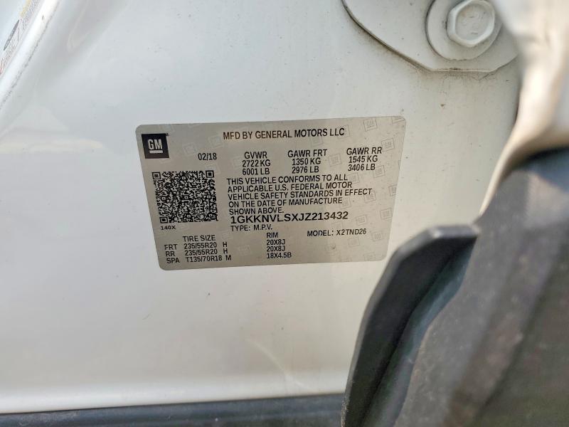 Aukcja sprzedaży 2018 Gmc Acadia, vin: 1GKKNVLSXJZ213432, numer aukcji: 64952316
