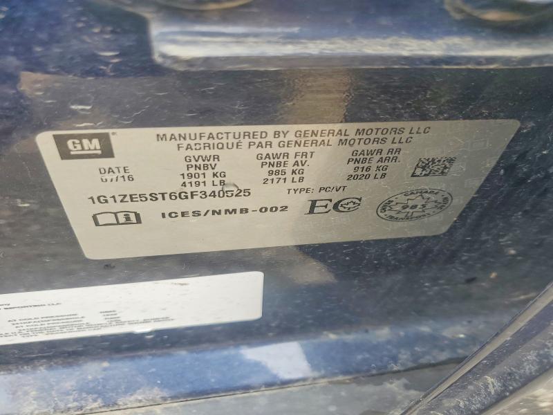 Aukcja sprzedaży 2016 Chevrolet Malibu, vin: 1G1ZE5ST6GF340525, numer aukcji: 64796436