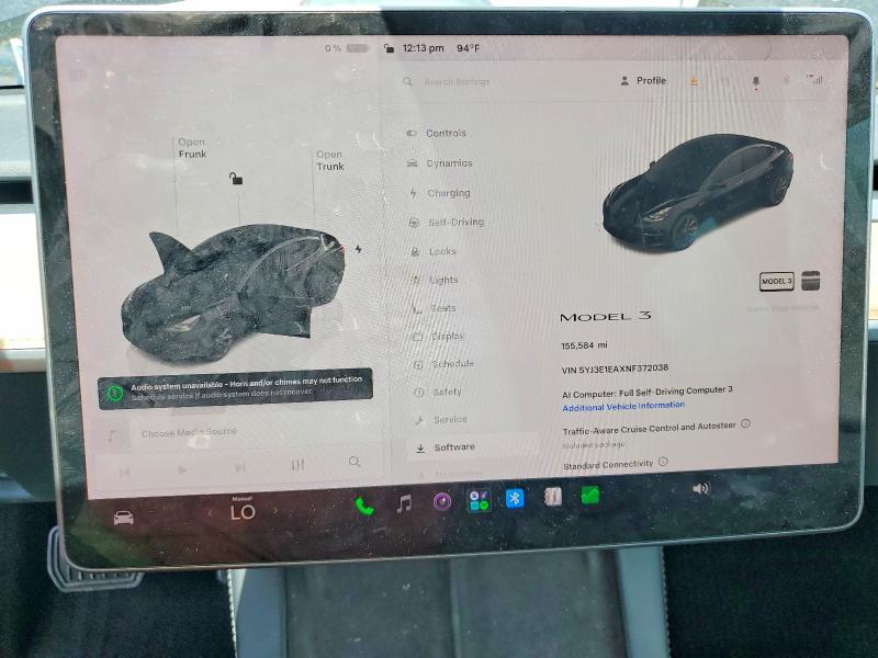 Aukcja sprzedaży 2022 Tesla Model 3, vin: 5YJ3E1EAXNF372038, numer aukcji: 64221106