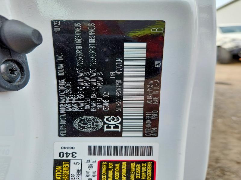 63363786 :رقم المزاد ، 5TDGSKFC8PS074750 vin ، 2023 Toyota Sienna مزاد بيع
