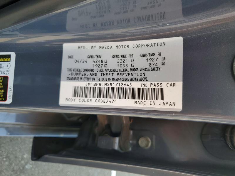 Aukcja sprzedaży 2024 Mazda 3, vin: JM1BPBLMXR1718645, numer aukcji: 63646296