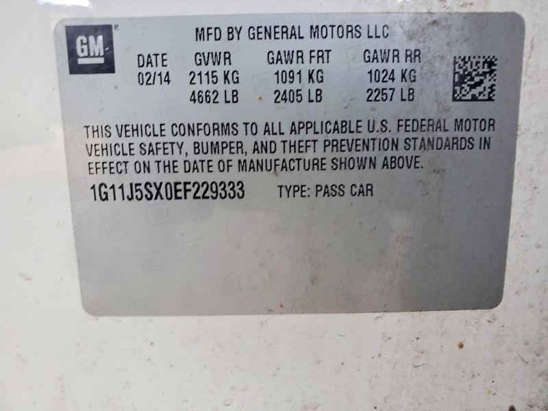 Aukcja sprzedaży 2014 Chevrolet Malibu, vin: 1G11J5SX0EF229333, numer aukcji: 63777756