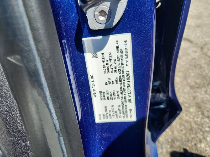 66112826 :رقم المزاد ، 5YJE1EBXLF788001 vin ، 2020 Tesla Model 3 مزاد بيع