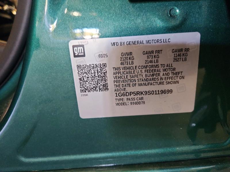 63909496 :رقم المزاد ، 1G6DP5RK9S0119699 vin ، 2025 Cadillac Ct5 مزاد بيع
