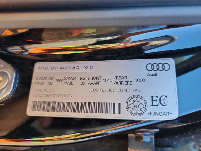 Продажа на аукционе авто 2015 Audi A3, vin: WAUACRFF0F1006005, номер лота: 65492886