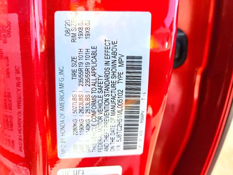Aukcja sprzedaży 2021 Acura Rdx, vin: 5J8TC2H51ML005102, numer aukcji: 65307286