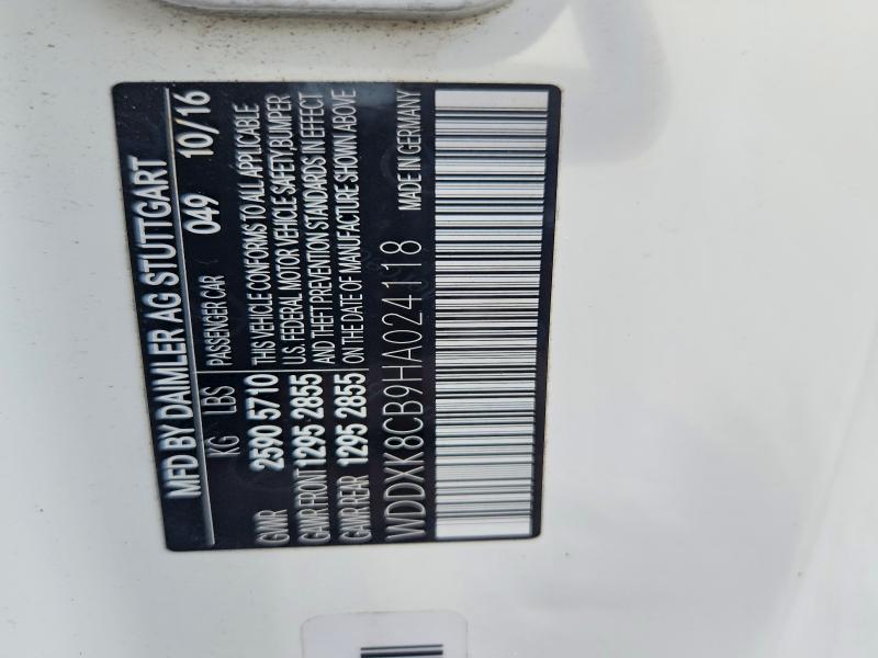 Aukcja sprzedaży 2017 Mercedes-benz S, vin: WDDXK8CB9HA024118, numer aukcji: 64030666