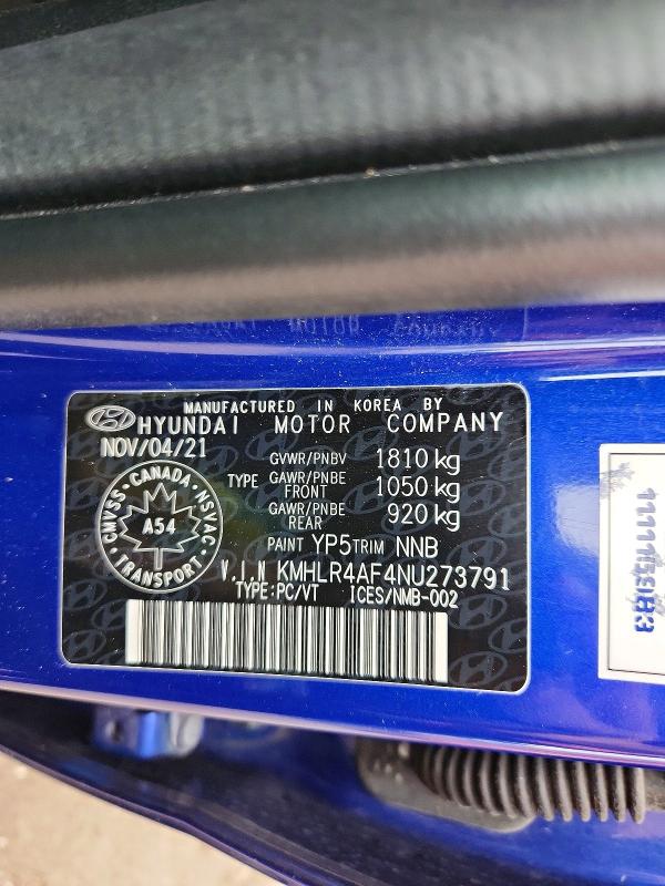 Продажа на аукционе авто 2022 Hyundai Elantra, vin: KMHLR4AF4NU273791, номер лота: 65321976