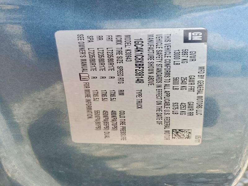 64600846 :رقم المزاد ، 1GC4K1C8XBF238148 vin ، 2011 Chevrolet Silverado مزاد بيع