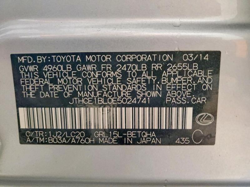 Продаж на аукціоні авто 2014 Lexus Gs, vin: JTHCE1BL0E5024741, номер лоту: 63112946