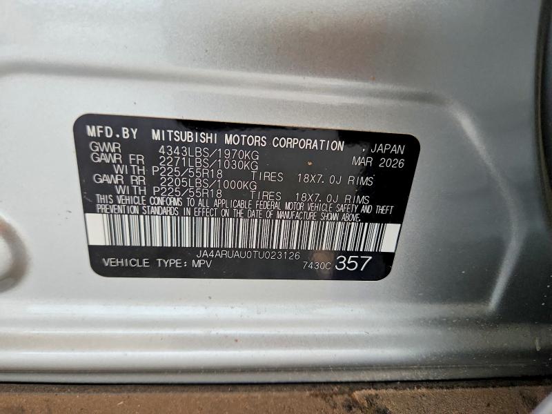 Aukcja sprzedaży 2026 Mitsubishi Outlander Sport, vin: JA4ARUAU0TU023126, numer aukcji: 66375096