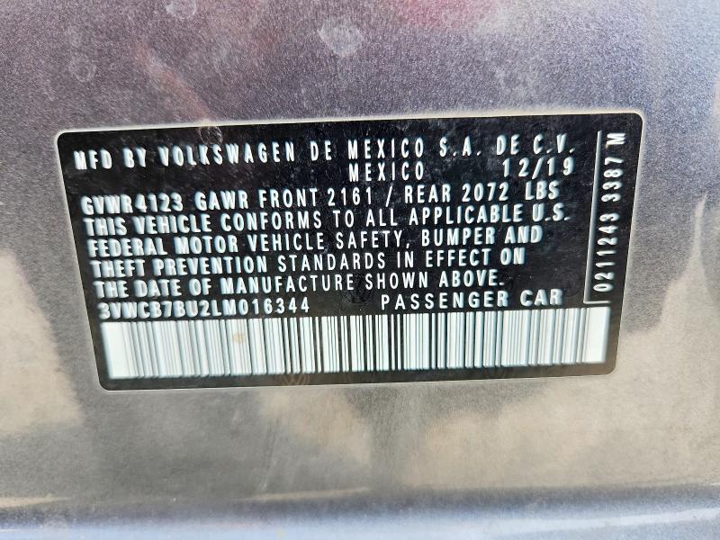 Продаж на аукціоні авто 2020 Volkswagen Jetta, vin: 3VWCB7BU2LM016344, номер лоту: 64650216