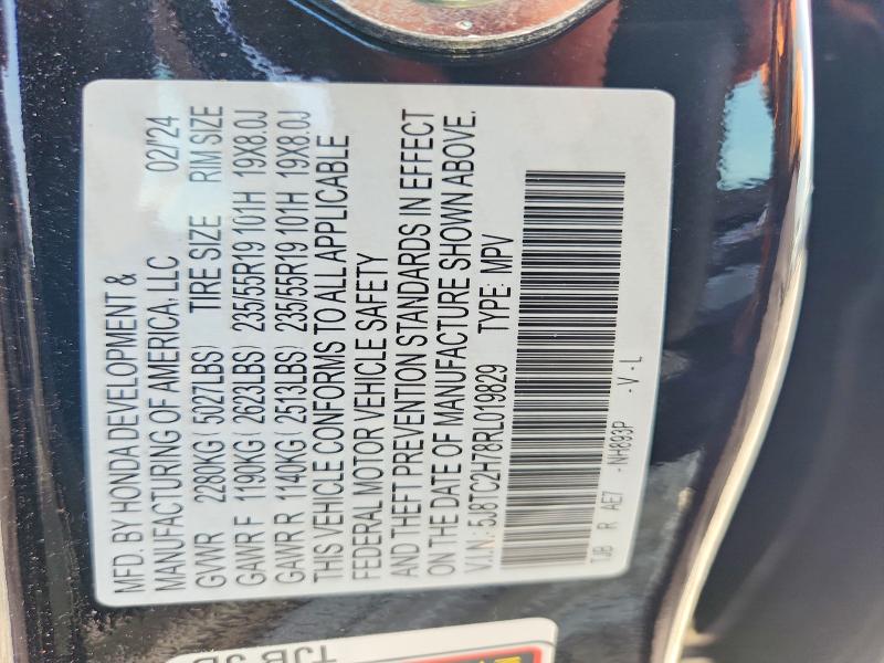 65791626 :رقم المزاد ، 5J8TC2H78RL019829 vin ، 2024 Acura Rdx مزاد بيع