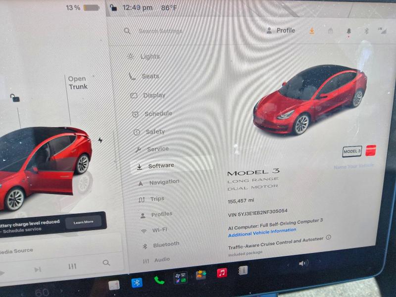Aukcja sprzedaży 2022 Tesla Model 3, vin: 5YJ3E1EB2NF305054, numer aukcji: 64681356