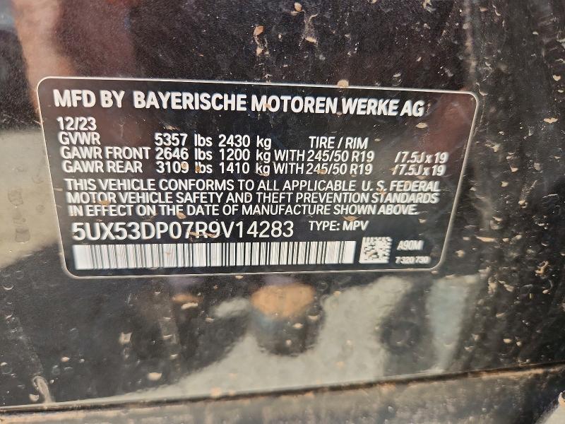 65800786 :رقم المزاد ، 5UX53DP07R9V14283 vin ، 2024 Bmw X3 مزاد بيع