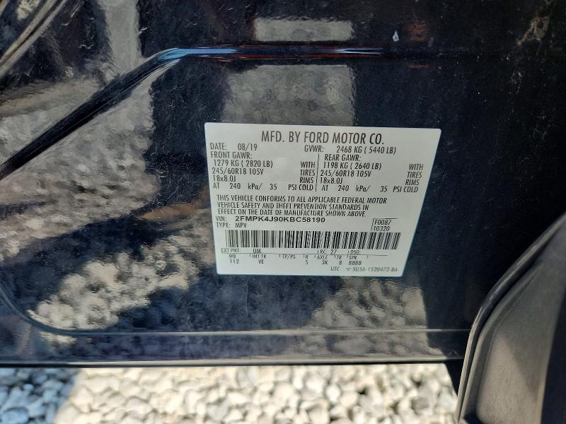 Aukcja sprzedaży 2019 Ford Edge, vin: 2FMPK4J90KBC58190, numer aukcji: 66834236