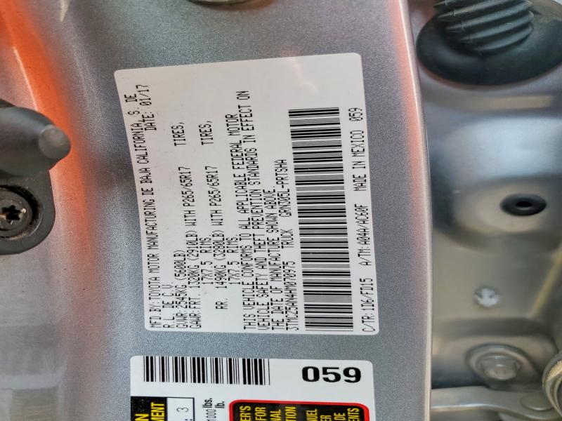 Продажа на аукционе авто 2017 Toyota Tacoma, vin: 3TMCZ5AN4HM070975, номер лота: 64593336