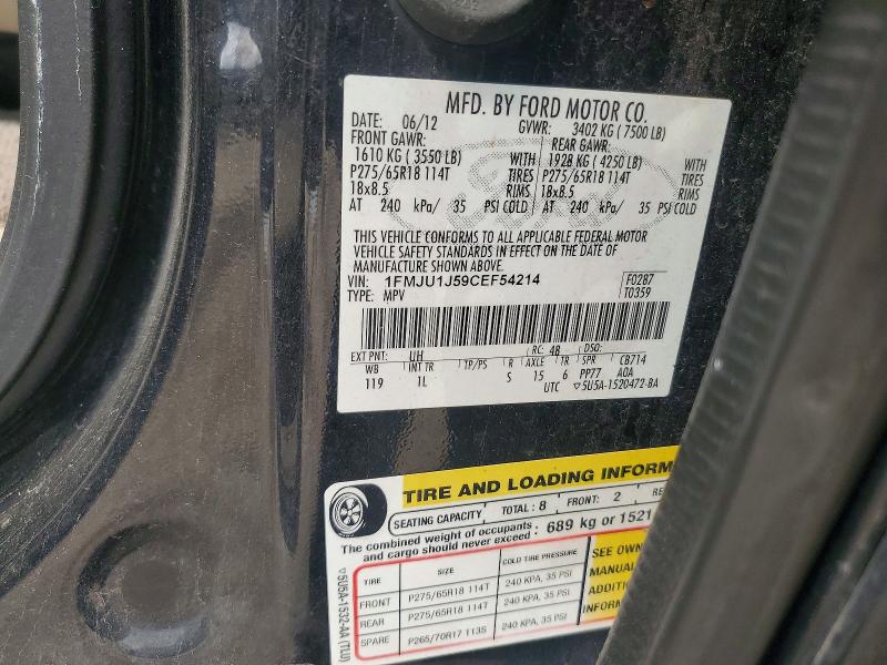 Продаж на аукціоні авто 2012 Ford Expedition, vin: 1FMJU1J59CEF54214, номер лоту: 64255106