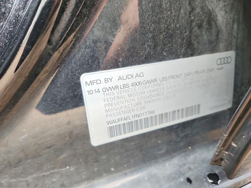 Aukcja sprzedaży 2015 Audi A4, vin: WAUFFAFL1FN017768, numer aukcji: 65027006