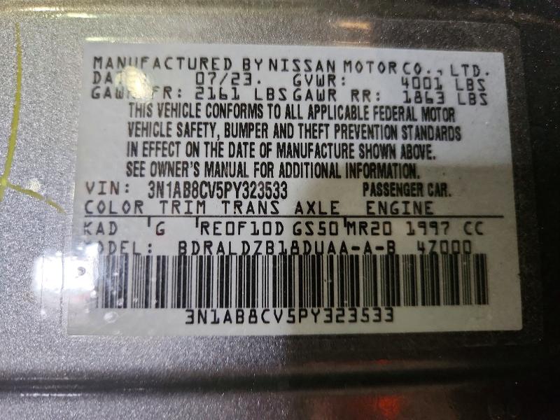 Продажа на аукционе авто 2023 Nissan Sentra, vin: 3N1AB8CV5PY323533, номер лота: 63578336