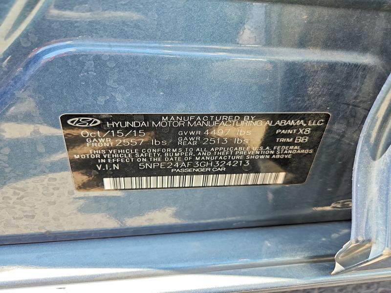 2016 Hyundai Sonata მანქანა იყიდება აუქციონზე, vin: 5NPE24AF3GH324213, აუქციონის ნომერი: 64084056