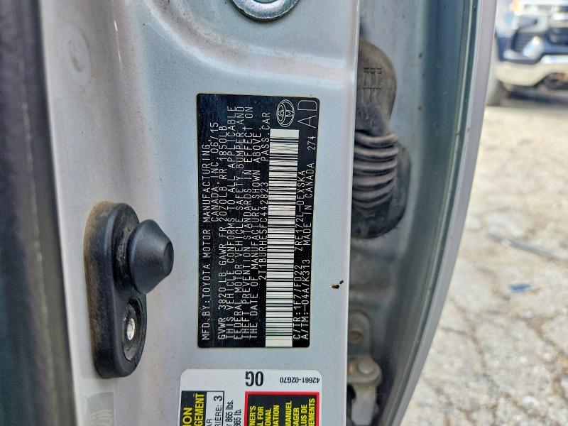 63296726 :رقم المزاد ، 2T1BURHE5FC442823 vin ، 2015 Toyota Corolla مزاد بيع