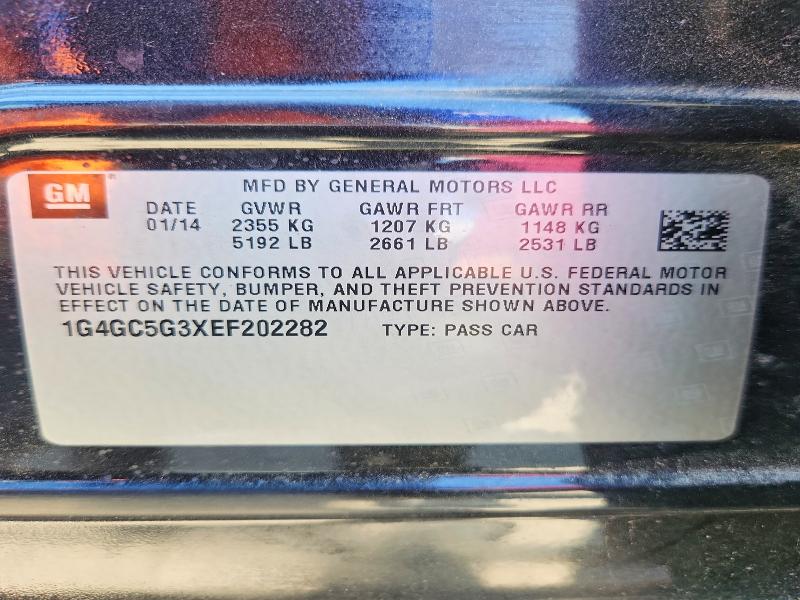 2014 Buick Lacrosse მანქანა იყიდება აუქციონზე, vin: 1G4GC5G3XEF202282, აუქციონის ნომერი: 66170576