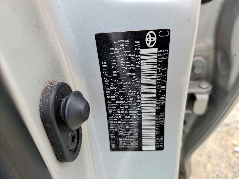 2021 Toyota Corolla მანქანა იყიდება აუქციონზე, vin: 5YFEPMAE8MP232912, აუქციონის ნომერი: 66824916