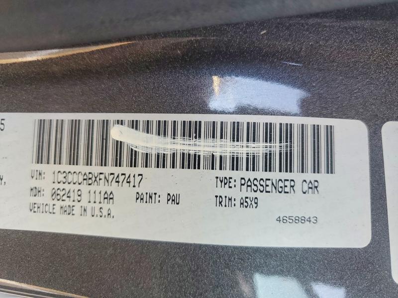 66834886 :رقم المزاد ، 1C3CCCABXFN747417 vin ، 2015 Chrysler 200 مزاد بيع