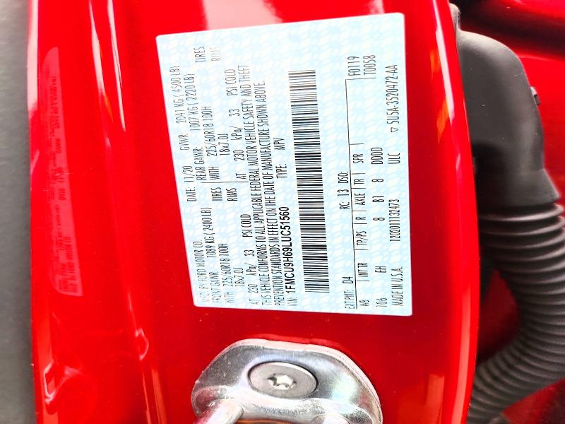 Aukcja sprzedaży 2020 Ford Escape, vin: 1FMCU9H69LUC51560, numer aukcji: 63545566