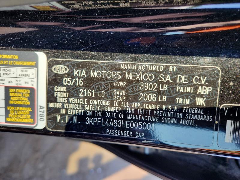Aukcja sprzedaży 2017 Kia Forte, vin: 3KPFL4A83HE005001, numer aukcji: 64478216