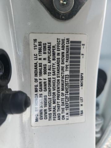 Aukcja sprzedaży 2017 Honda Civic, vin: 19XFC2F74HE207723, numer aukcji: 65228776