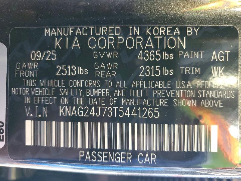 Продажа на аукционе авто 2026 Kia K5, vin: KNAG24J73T5441265, номер лота: 64489466