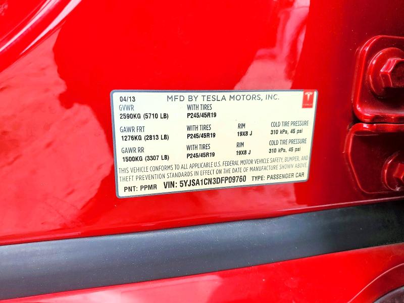 Продаж на аукціоні авто 2013 Tesla Model S, vin: 5YJSA1CN3DFP09760, номер лоту: 66607816
