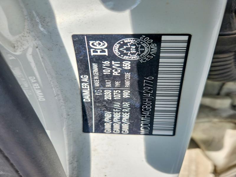 Aukcja sprzedaży 2017 Mercedes-benz B, vin: WDDMH4GB6HJ429776, numer aukcji: 65707496