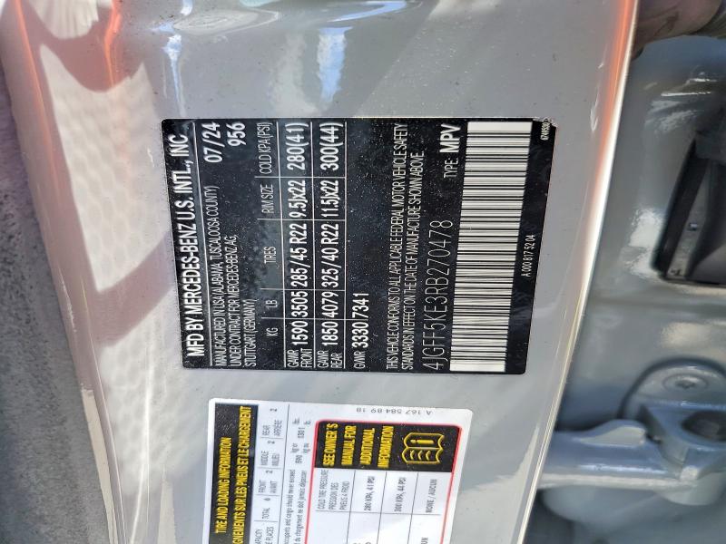 Продаж на аукціоні авто 2024 Mercedes-benz Gls, vin: 4JGFF5KE3RB270478, номер лоту: 59659436