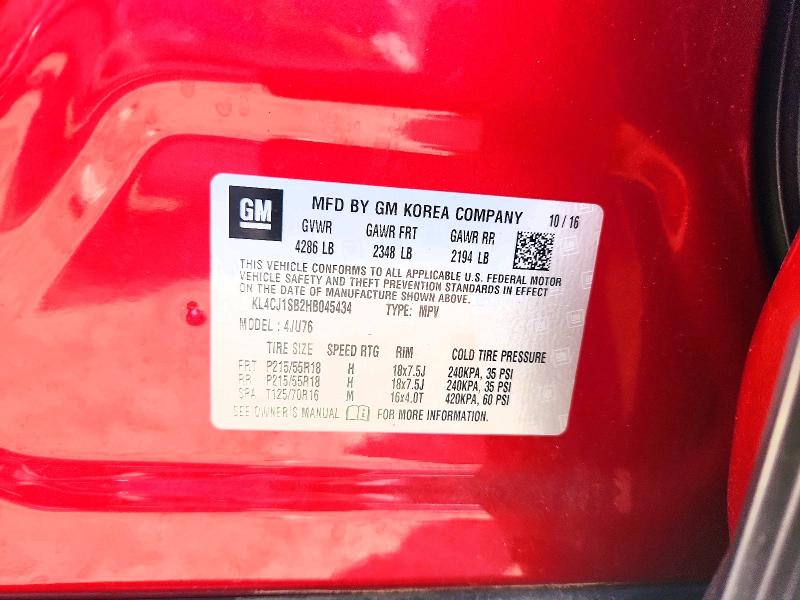 Aukcja sprzedaży 2017 Buick Encore, vin: KL4CJ1SB2HB045434, numer aukcji: 65599756