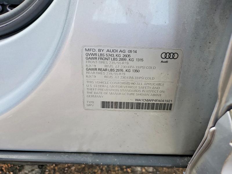 Aukcja sprzedaży 2015 Audi Q5, vin: WA1CMAFP4FA041921, numer aukcji: 66825916