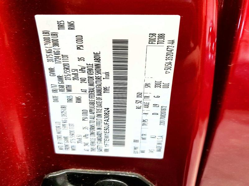 Продаж на аукціоні авто 2018 Ford F150, vin: 1FTEW1E50JFA30824, номер лоту: 66846426