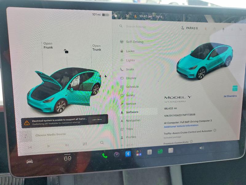 Продажа на аукционе авто 2021 Tesla Model Y, vin: 5YJYGAED7MF173506, номер лота: 64516126