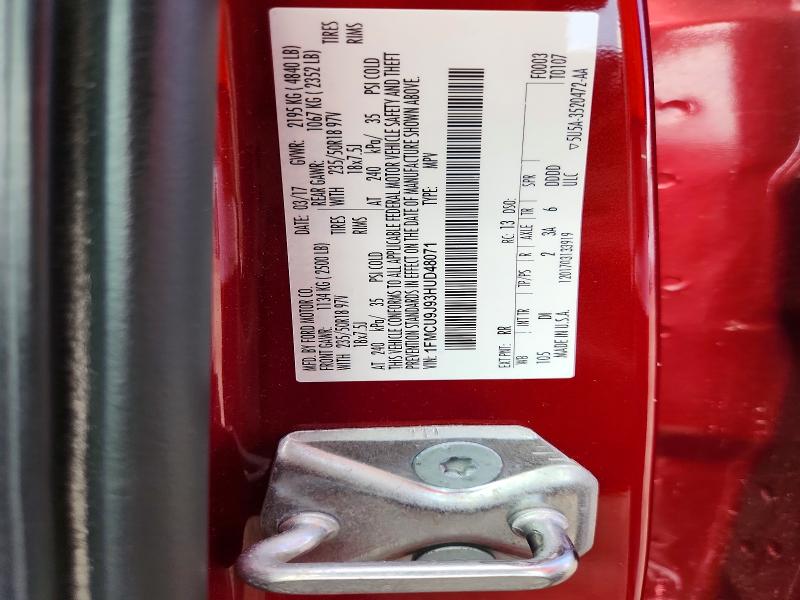 2017 Ford Escape მანქანა იყიდება აუქციონზე, vin: 1FMCU9J93HUD48071, აუქციონის ნომერი: 64894906